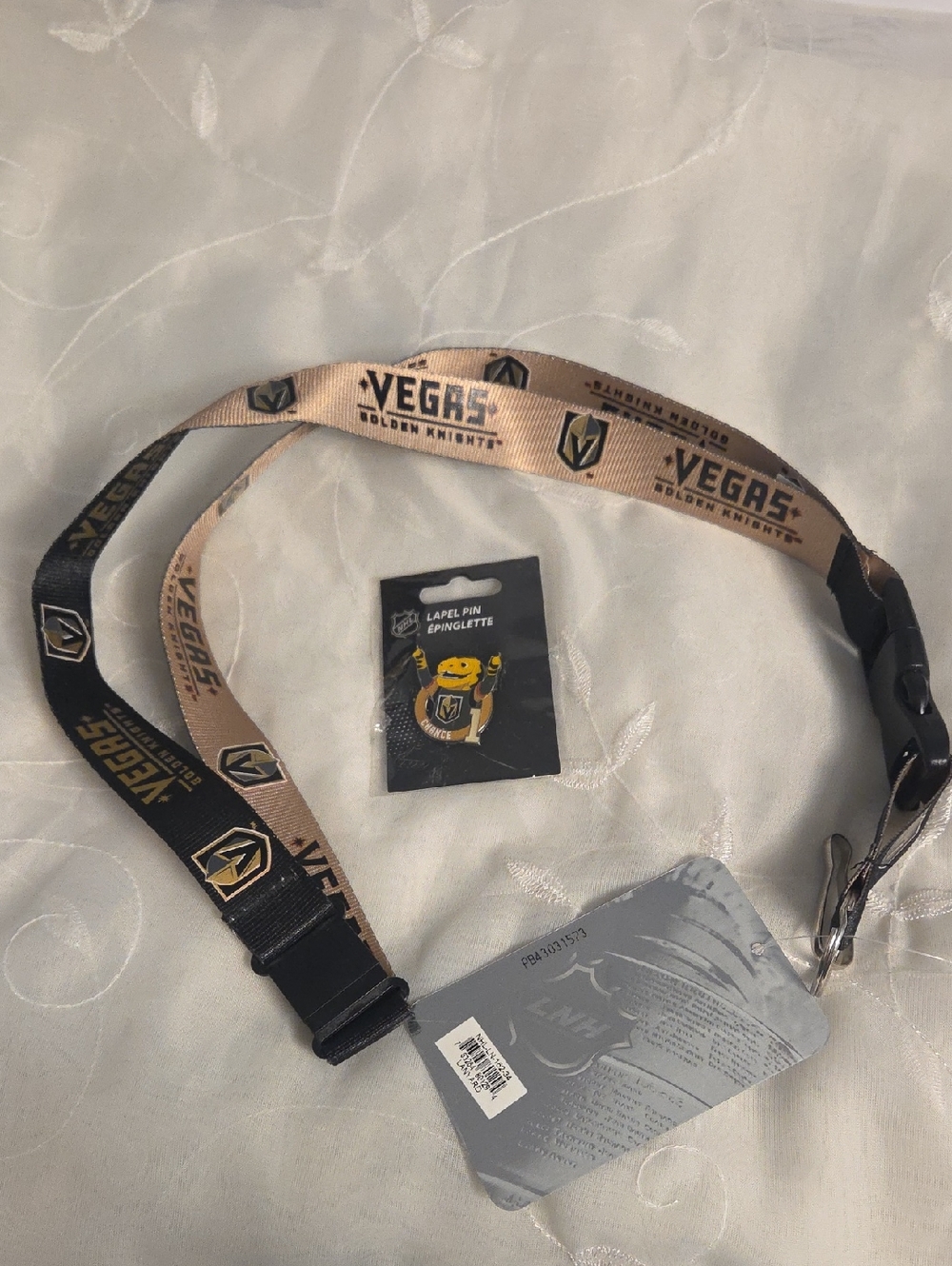 Vegas Golden Knight Lanyard and Chance Lapel Pin